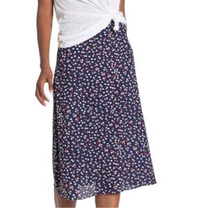 Madewell Bengali Indigo Baby Floral Midi Skirt Size 00